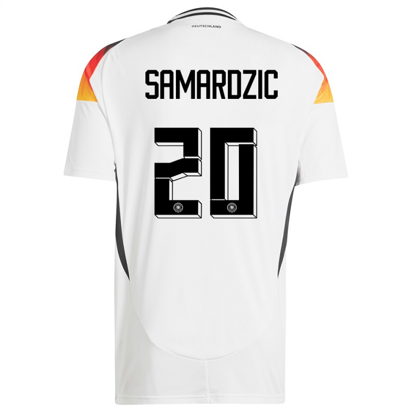 Kinder Deutschland Lazar Samardzic #20 Weiß Heimtrikot Trikot 24-26 T-Shirt