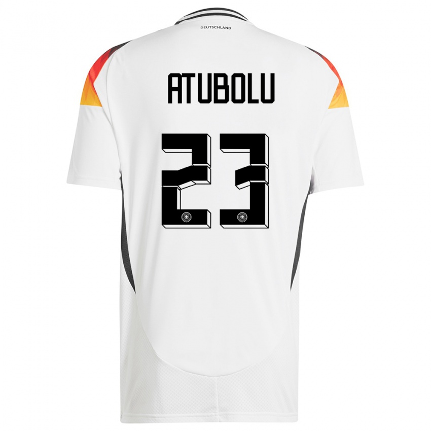 Kinder Deutschland Noah Atubolu #23 Weiß Heimtrikot Trikot 24-26 T-Shirt