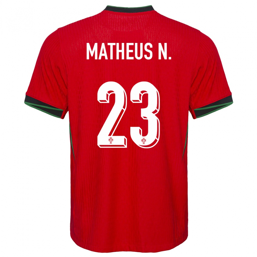 Kinder Portugal Matheus Nunes #23 Rot Heimtrikot Trikot 24-26 T-Shirt