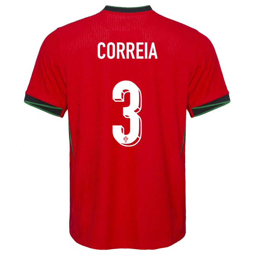 Kinder Portugal Alicia Correia #3 Rot Heimtrikot Trikot 24-26 T-Shirt