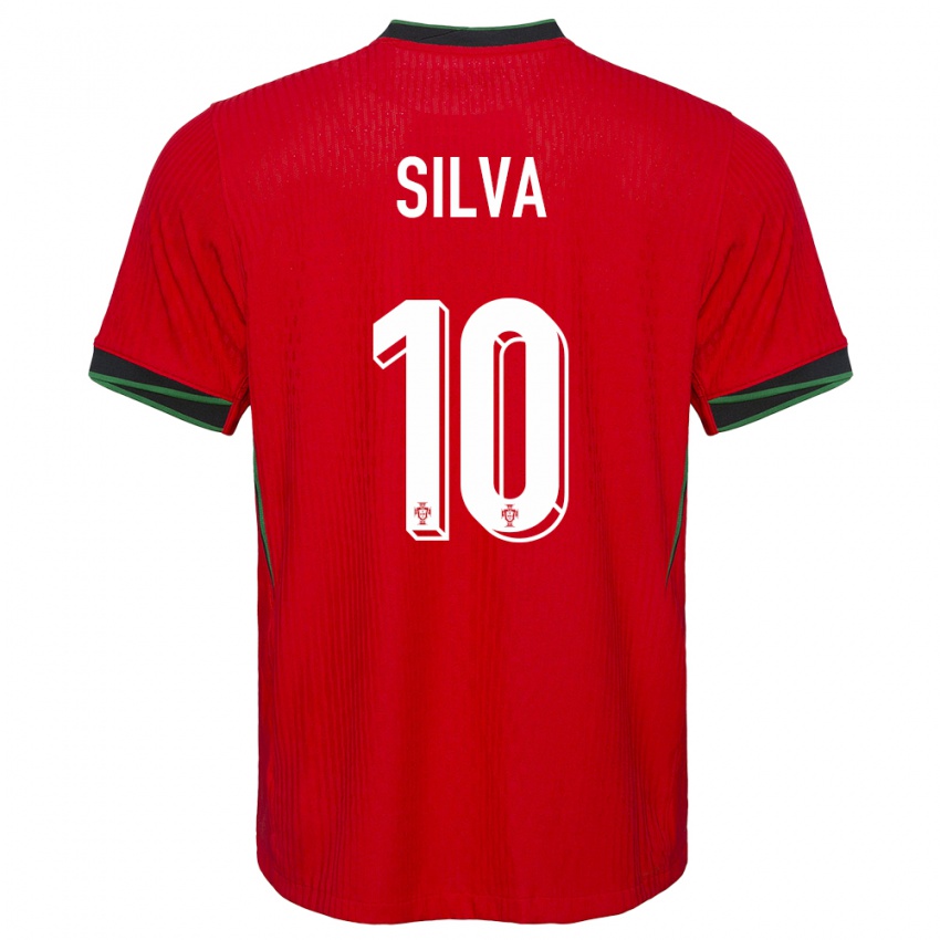 Kinder Portugal Jessica Silva #10 Rot Heimtrikot Trikot 24-26 T-Shirt