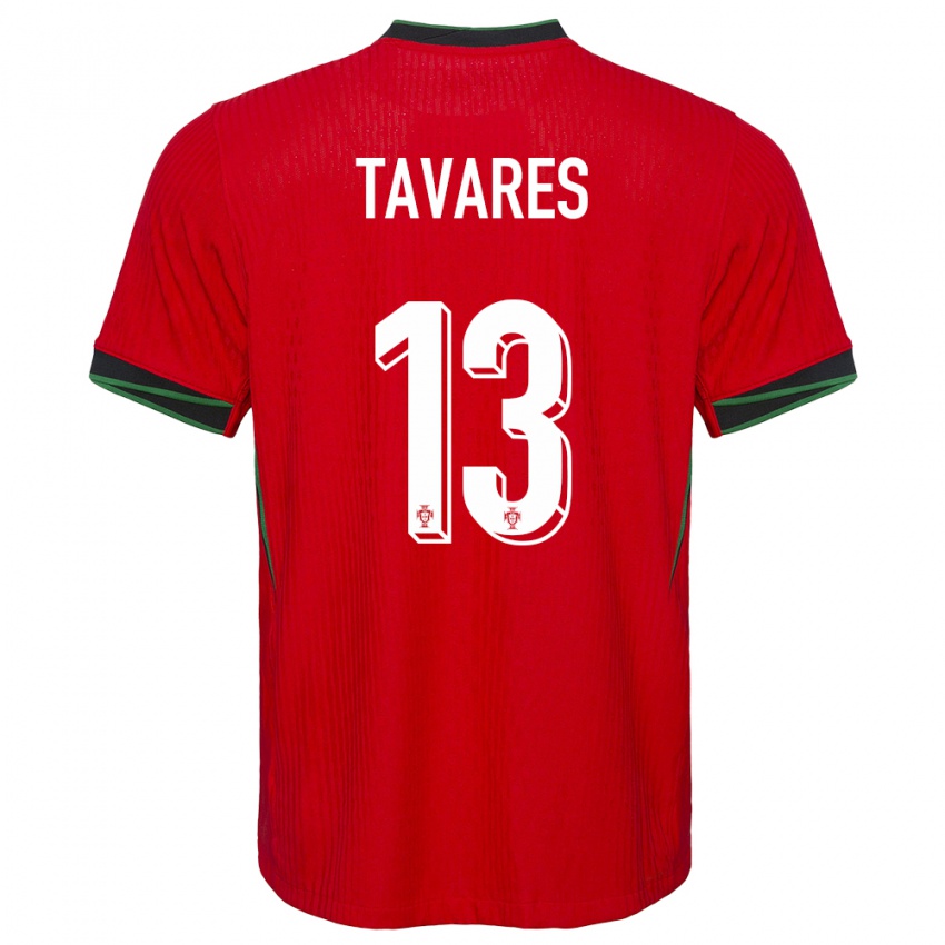 Kinder Portugal Nuno Tavares #13 Rot Heimtrikot Trikot 24-26 T-Shirt