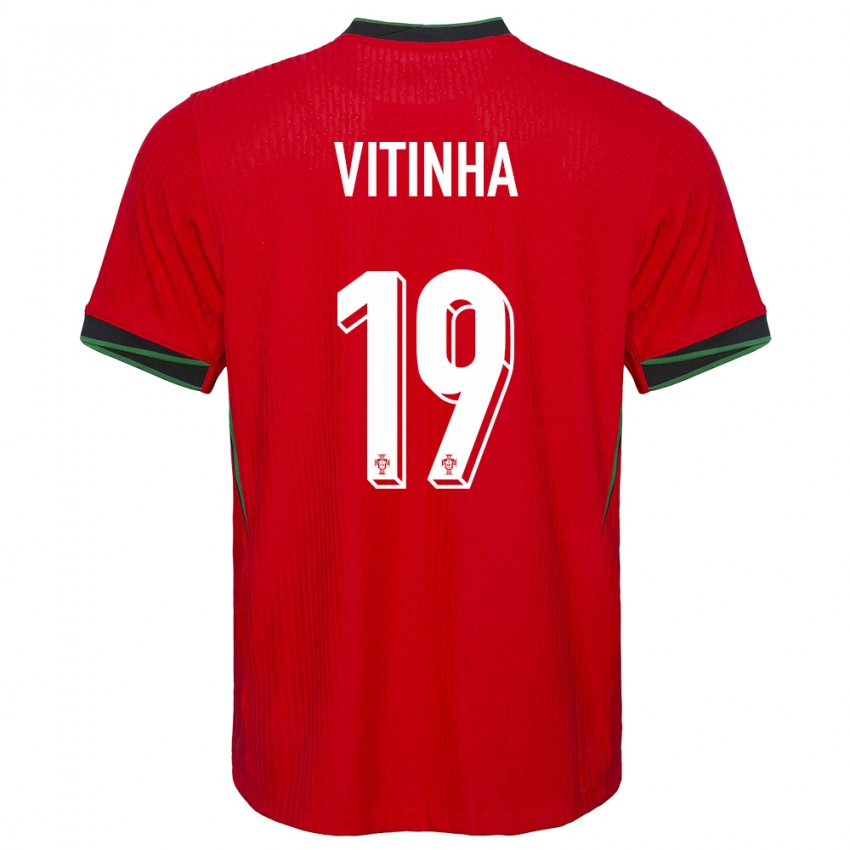 Kinder Portugal Vitinha #19 Rot Heimtrikot Trikot 24-26 T-Shirt