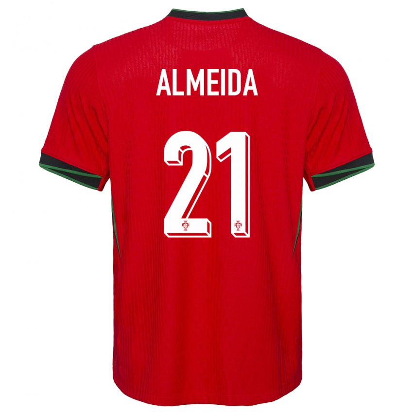 Kinder Portugal Andre Almeida #21 Rot Heimtrikot Trikot 24-26 T-Shirt