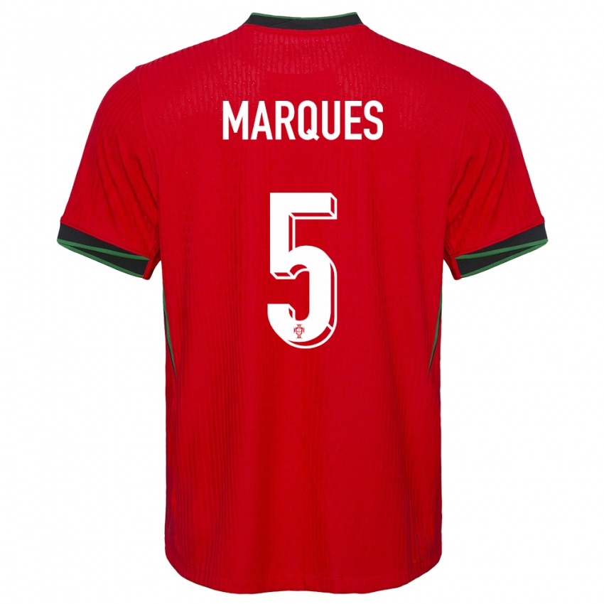 Kinder Portugal Martim Marques #5 Rot Heimtrikot Trikot 24-26 T-Shirt