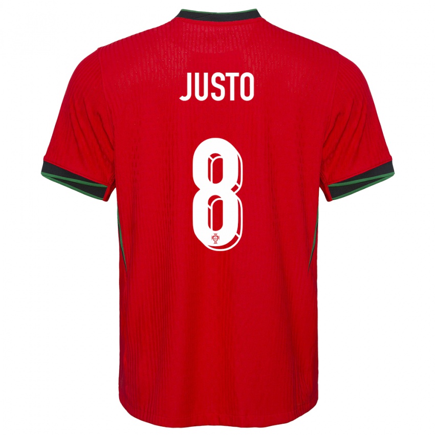 Kinder Portugal Samuel Justo #8 Rot Heimtrikot Trikot 24-26 T-Shirt
