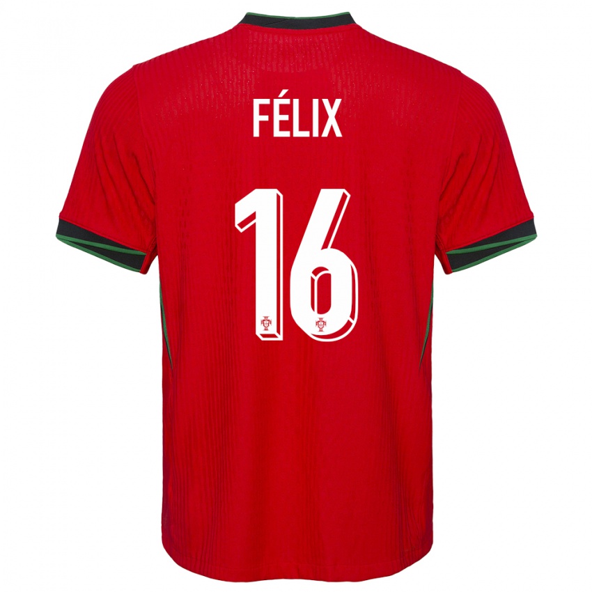 Kinder Portugal Hugo Felix #16 Rot Heimtrikot Trikot 24-26 T-Shirt