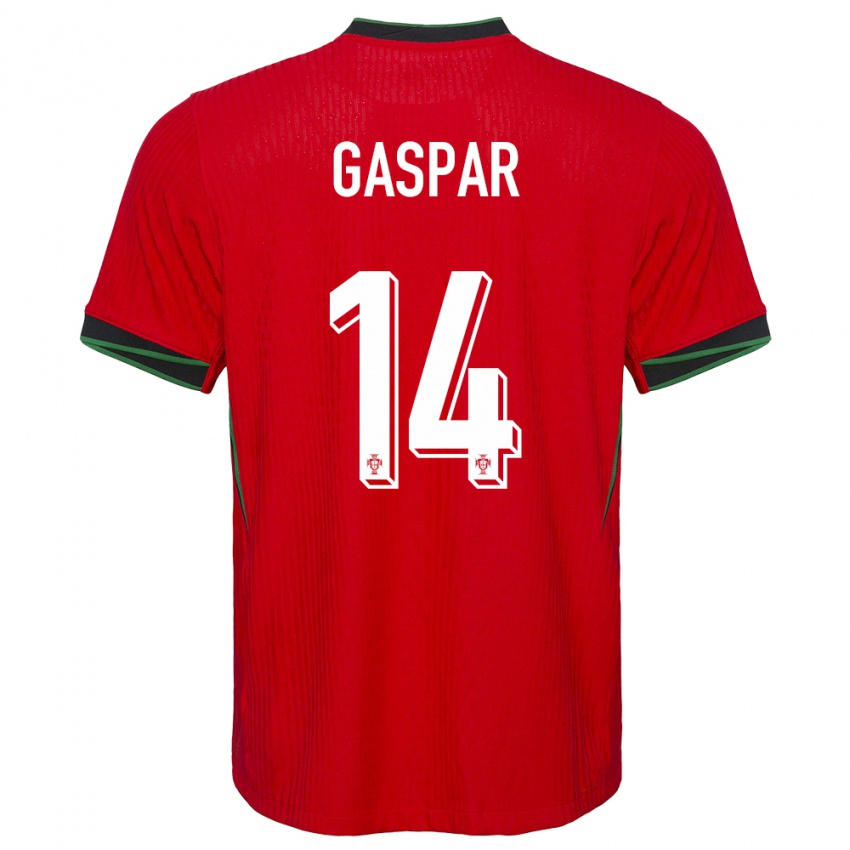 Kinder Portugal Guilherme Gaspar #14 Rot Heimtrikot Trikot 24-26 T-Shirt