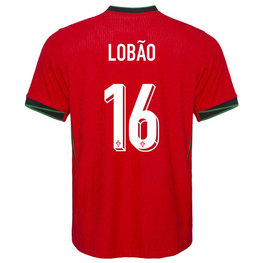 Kinder Portugal Diogo Lobao #16 Rot Heimtrikot Trikot 24-26 T-Shirt