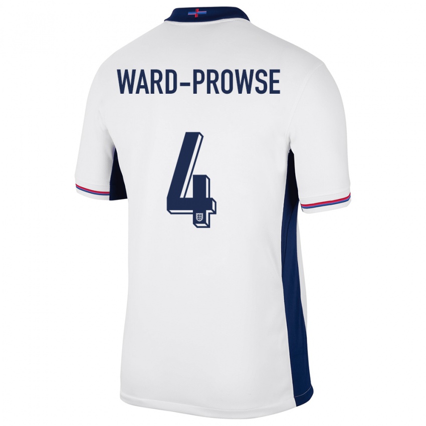 Kinder England James Ward-Prowse #4 Weiß Heimtrikot Trikot 24-26 T-Shirt
