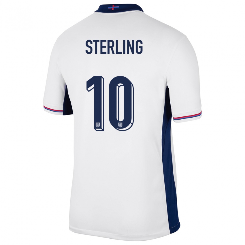 Kinder England Raheem Sterling #10 Weiß Heimtrikot Trikot 24-26 T-Shirt