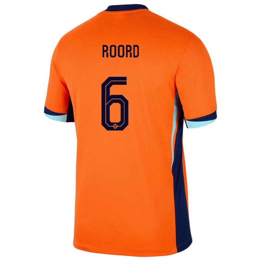 Kinder Niederlande Jill Roord #6 Orange Heimtrikot Trikot 24-26 T-Shirt