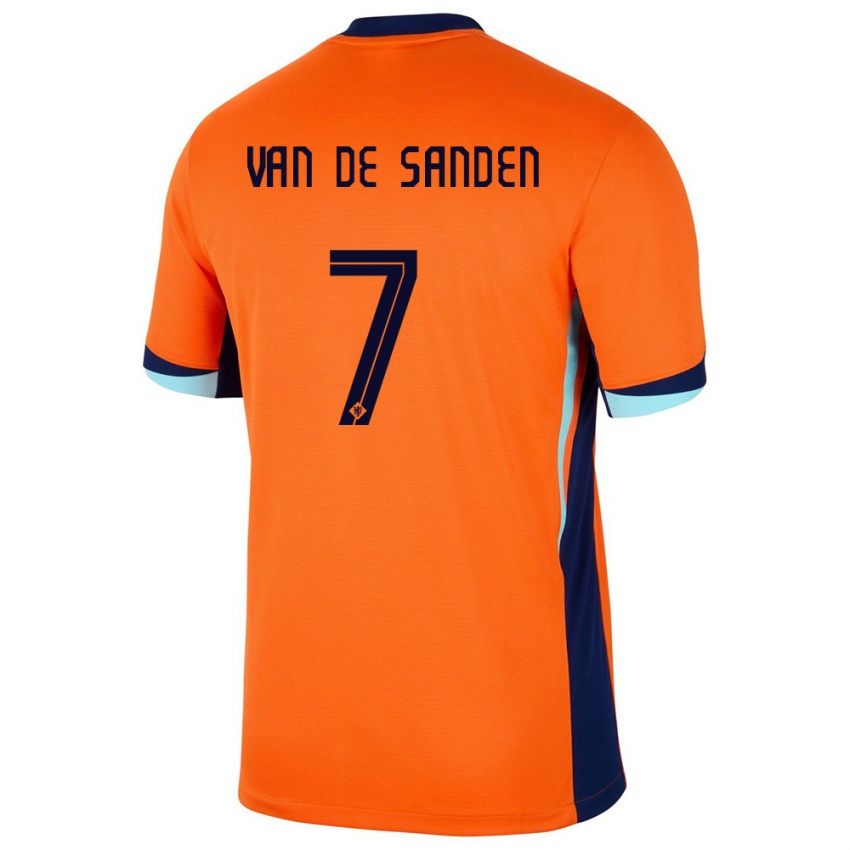 Kinder Niederlande Shanice Van De Sanden #7 Orange Heimtrikot Trikot 24-26 T-Shirt