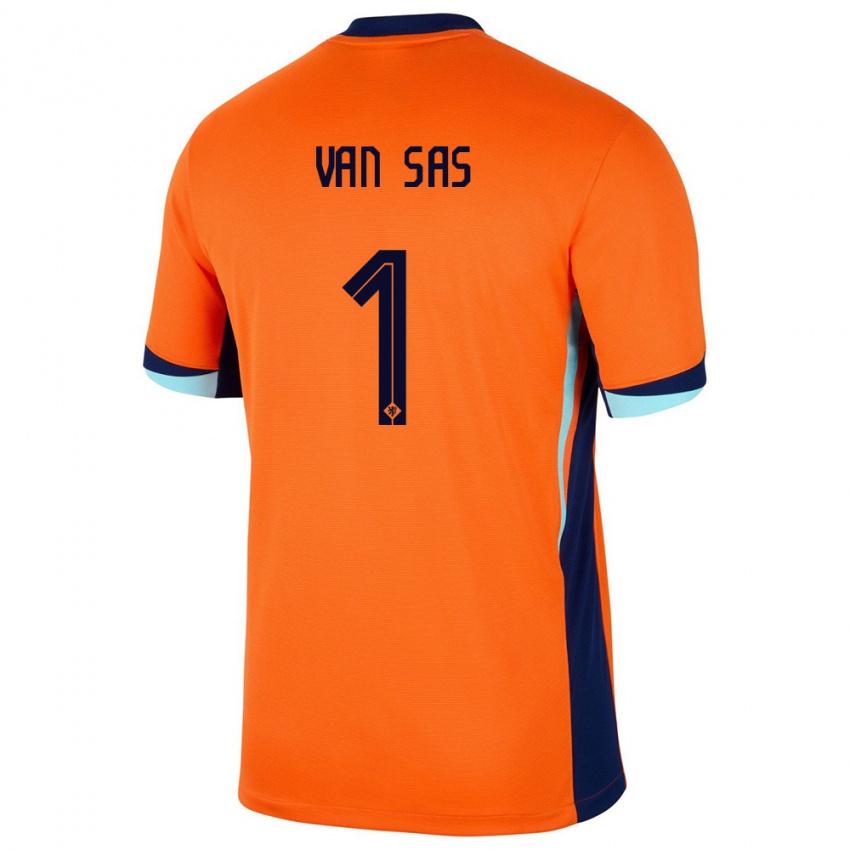 Kinder Niederlande Mikki Van Sas #1 Orange Heimtrikot Trikot 24-26 T-Shirt