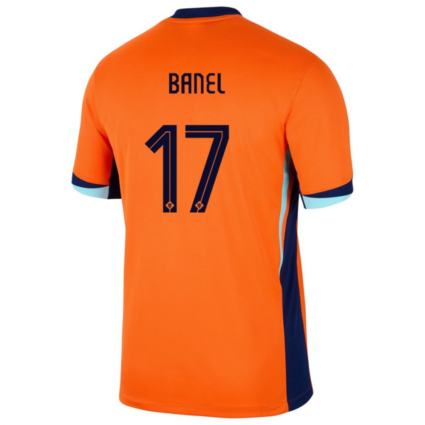 Kinder Niederlande Jaydon Banel #17 Orange Heimtrikot Trikot 24-26 T-Shirt
