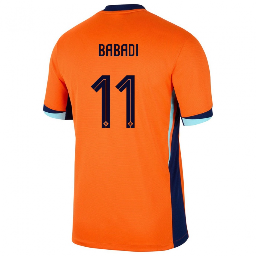 Kinder Niederlande Isaac Babadi #11 Orange Heimtrikot Trikot 24-26 T-Shirt