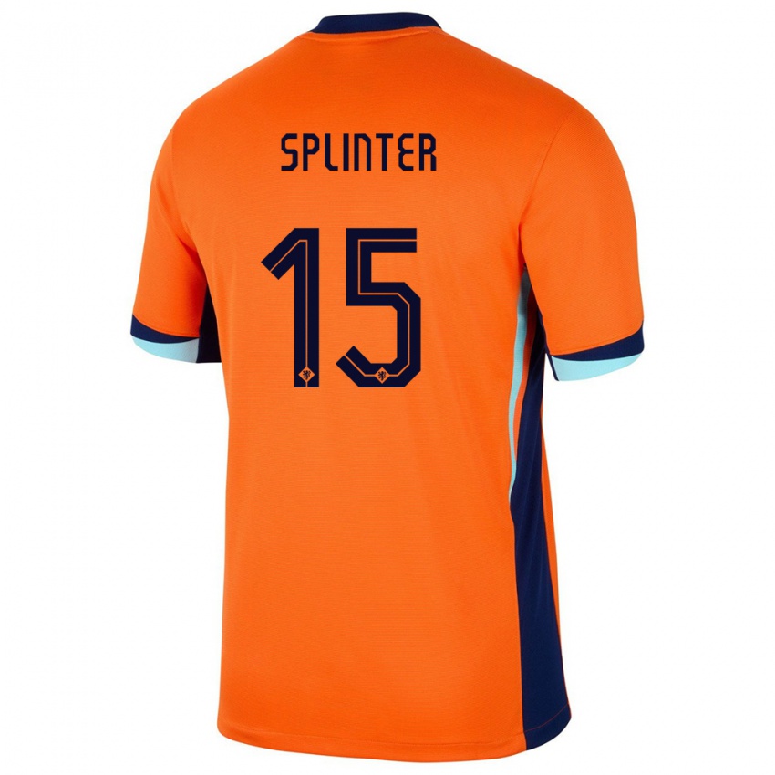 Kinder Niederlande Ilias Splinter #15 Orange Heimtrikot Trikot 24-26 T-Shirt