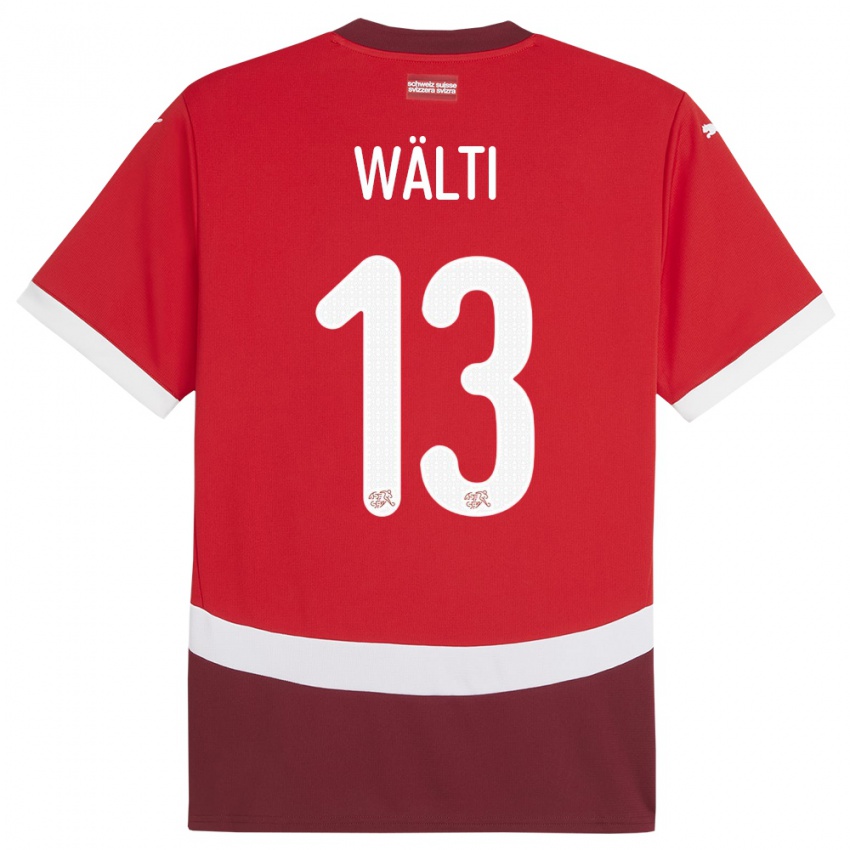 Kinder Schweiz Lia Walti #13 Rot Heimtrikot Trikot 24-26 T-Shirt