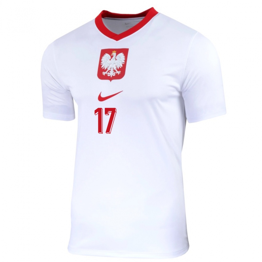Kinder Polen Przemyslaw Frankowski #17 Weiß Heimtrikot Trikot 24-26 T-Shirt