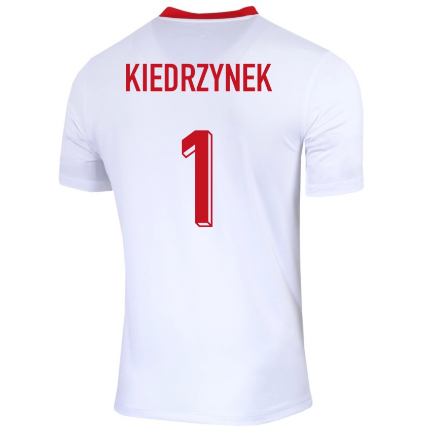 Kinder Polen Katarzyna Kiedrzynek #1 Weiß Heimtrikot Trikot 24-26 T-Shirt