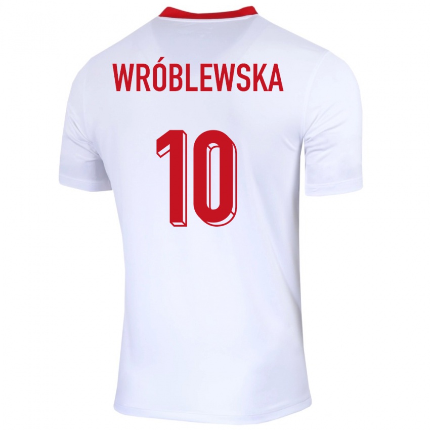 Kinder Polen Joanna Wroblewska #10 Weiß Heimtrikot Trikot 24-26 T-Shirt