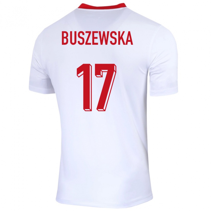 Kinder Polen Zofia Buszewska #17 Weiß Heimtrikot Trikot 24-26 T-Shirt