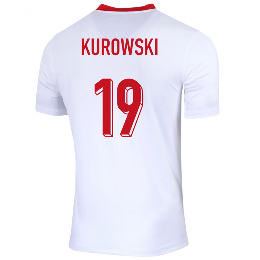 Kinder Polen Milosz Kurowski #19 Weiß Heimtrikot Trikot 24-26 T-Shirt