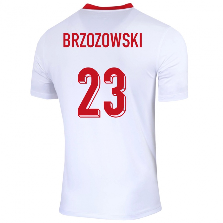 Kinder Polen Milosz Brzozowski #23 Weiß Heimtrikot Trikot 24-26 T-Shirt