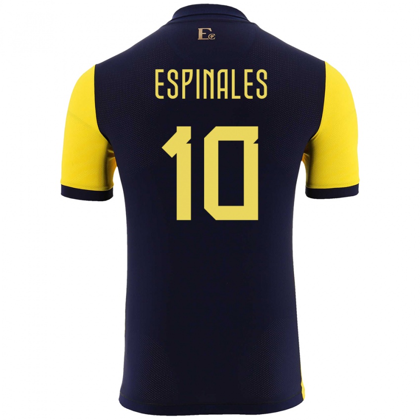 Kinder Ecuador Joselyn Espinales #10 Gelb Heimtrikot Trikot 24-26 T-Shirt
