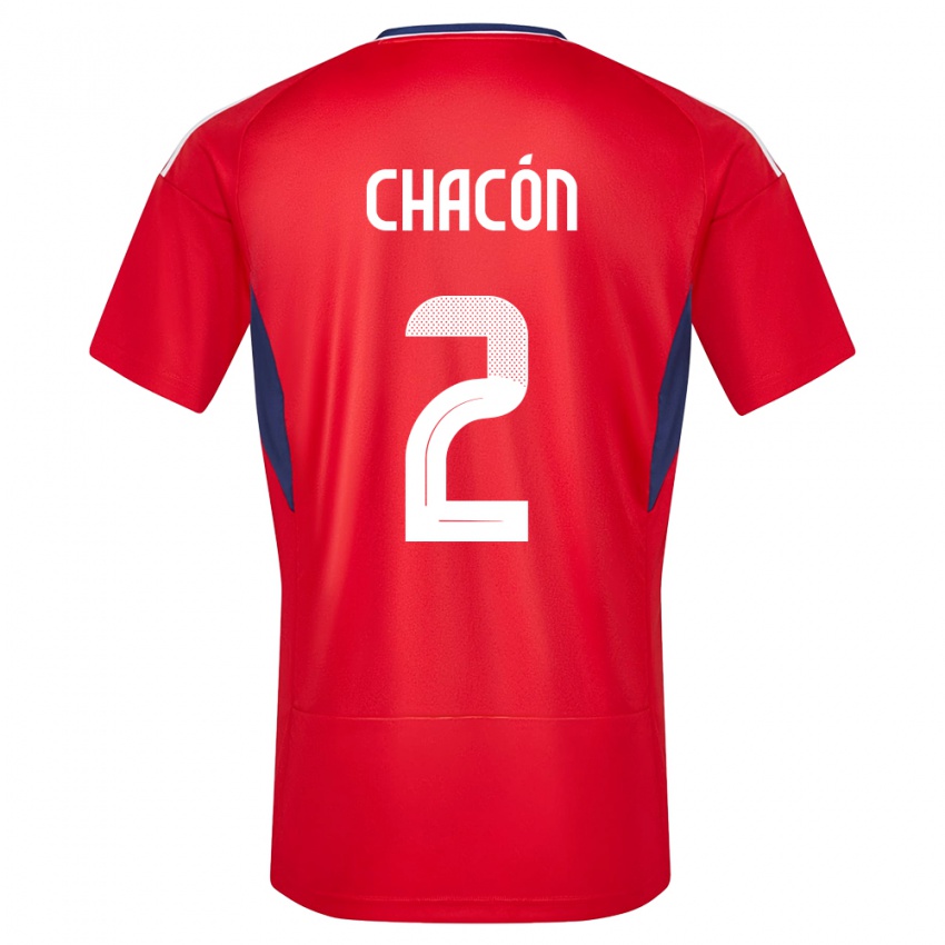 Kinder Costa Rica Daniel Chacon #2 Rot Heimtrikot Trikot 24-26 T-Shirt