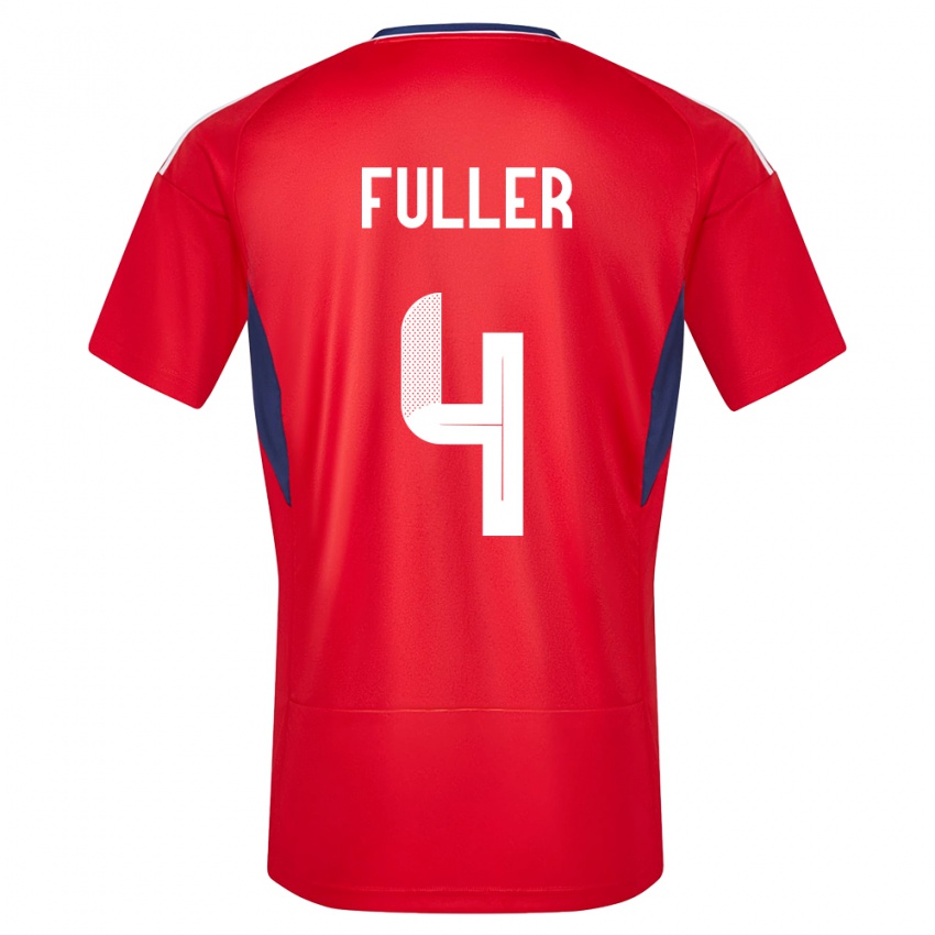 Kinder Costa Rica Keysher Fuller #4 Rot Heimtrikot Trikot 24-26 T-Shirt