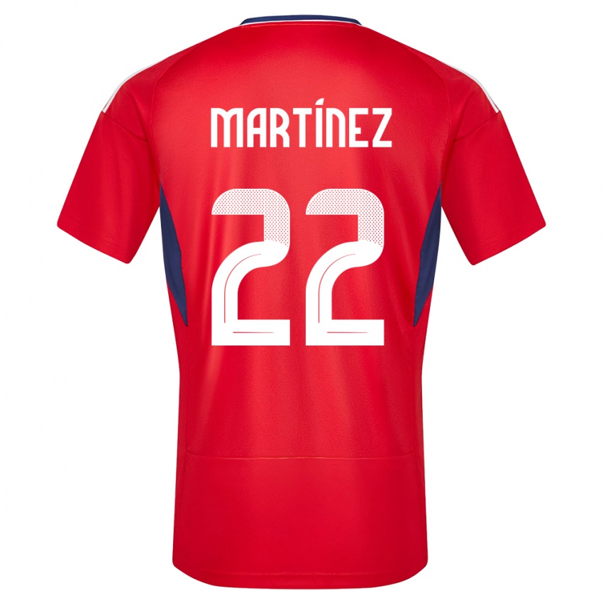 Kinder Costa Rica Carlos Martinez #22 Rot Heimtrikot Trikot 24-26 T-Shirt