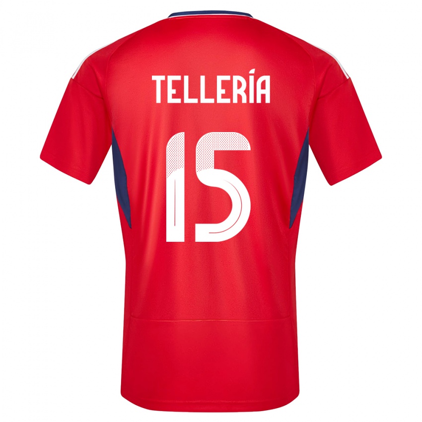 Kinder Costa Rica Jostin Telleria #15 Rot Heimtrikot Trikot 24-26 T-Shirt