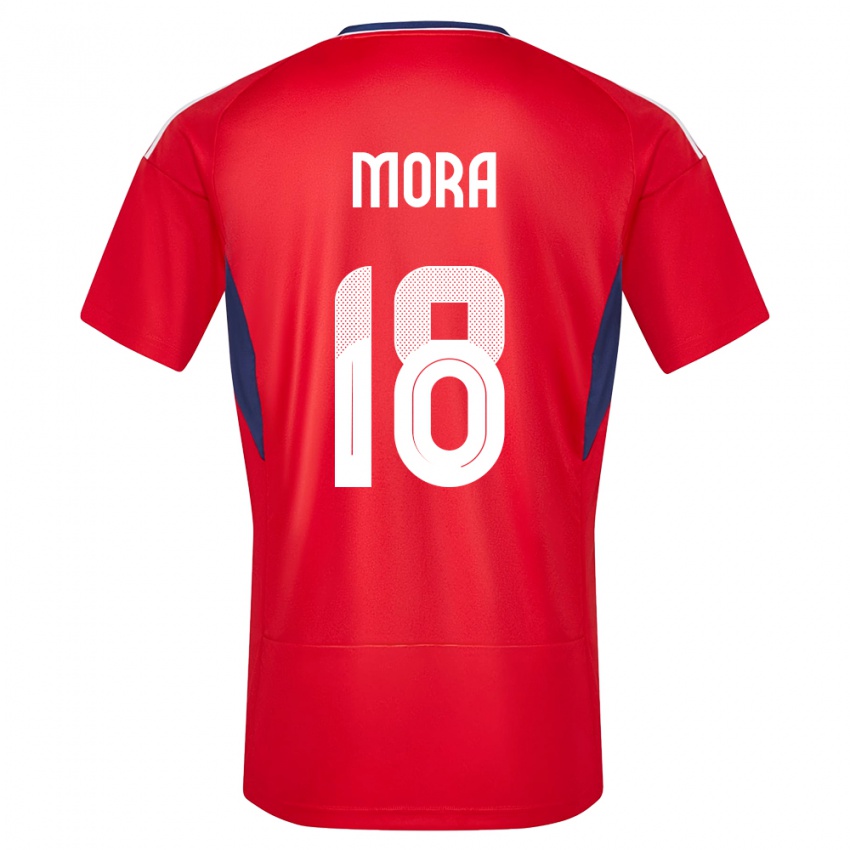 Kinder Costa Rica Bayron Mora #18 Rot Heimtrikot Trikot 24-26 T-Shirt