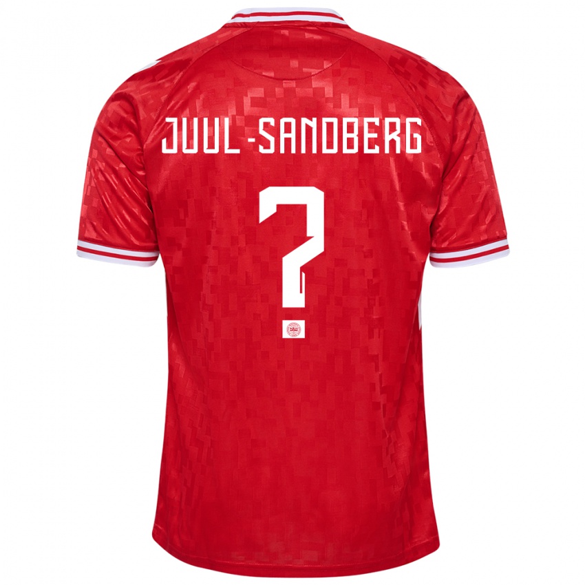 Kinder Dänemark Nikolaj Juul-Sandberg #0 Rot Heimtrikot Trikot 24-26 T-Shirt
