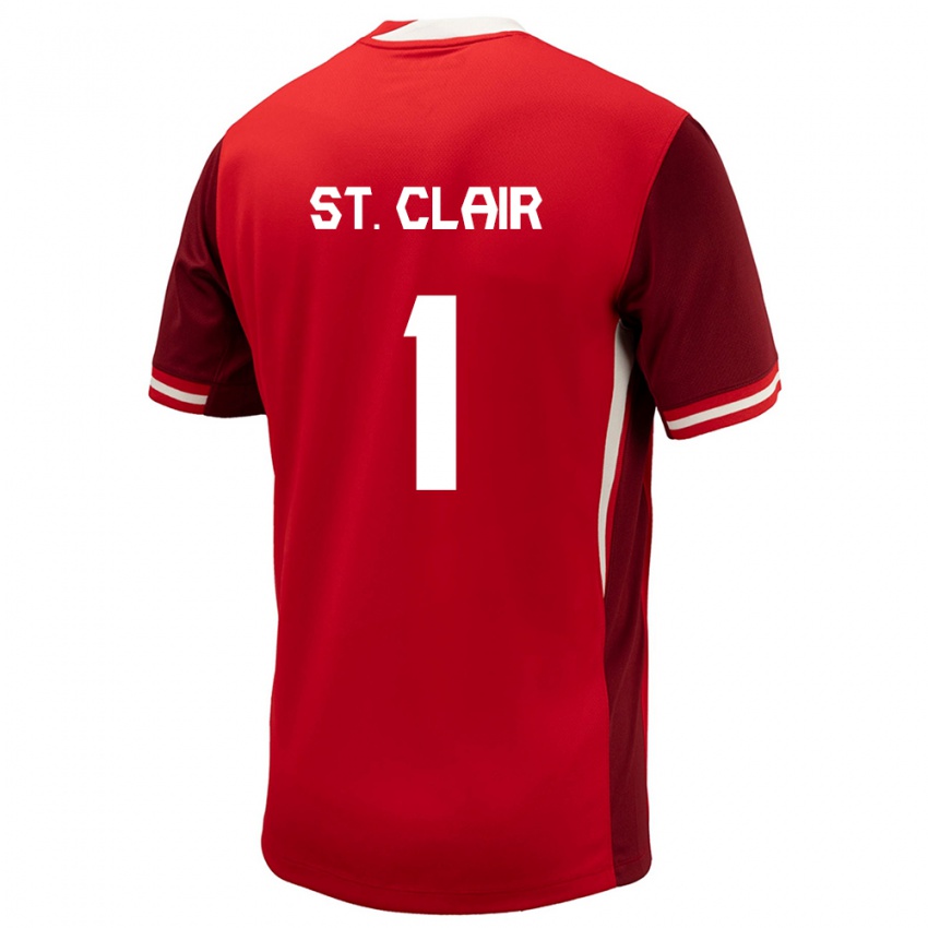 Kinder Kanada Dayne St Clair #1 Rot Heimtrikot Trikot 24-26 T-Shirt