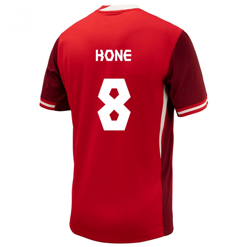 Kinder Kanada Ismael Kone #8 Rot Heimtrikot Trikot 24-26 T-Shirt