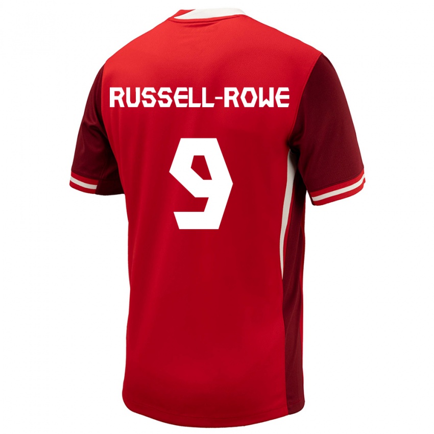 Kinder Kanada Jacen Russell-Rowe #9 Rot Heimtrikot Trikot 24-26 T-Shirt