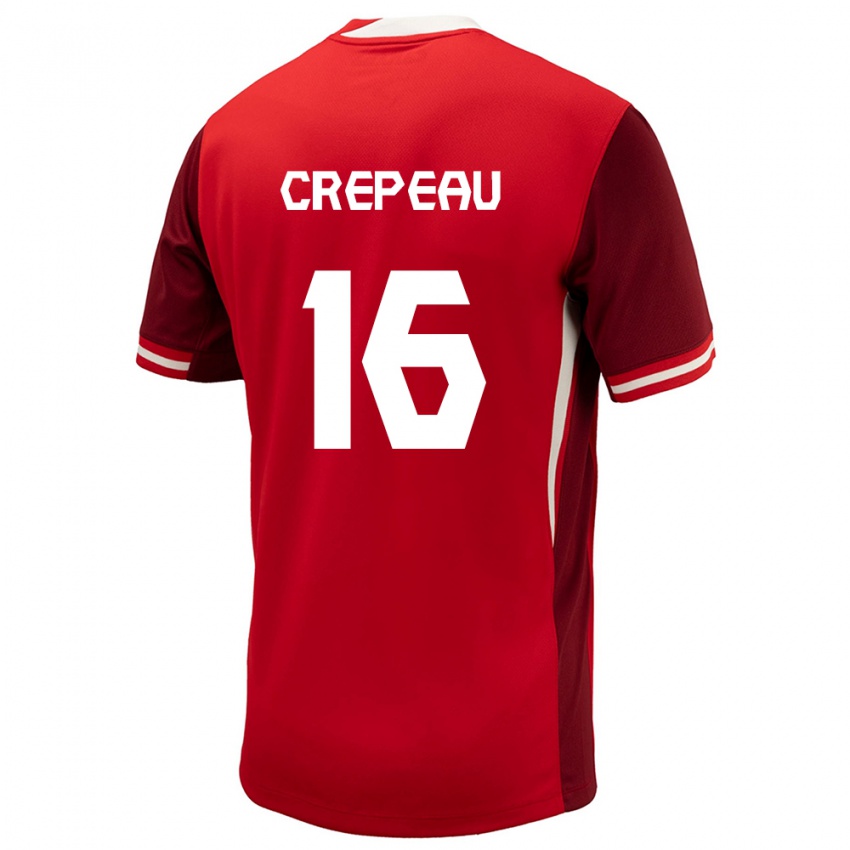 Kinder Kanada Maxime Crepeau #16 Rot Heimtrikot Trikot 24-26 T-Shirt