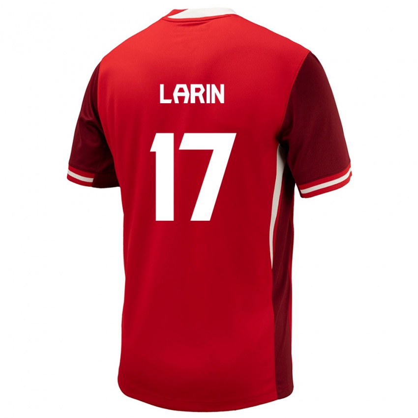 Kinder Kanada Cyle Larin #17 Rot Heimtrikot Trikot 24-26 T-Shirt