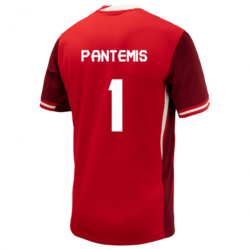 Kinder Kanada James Pantemis #1 Rot Heimtrikot Trikot 24-26 T-Shirt