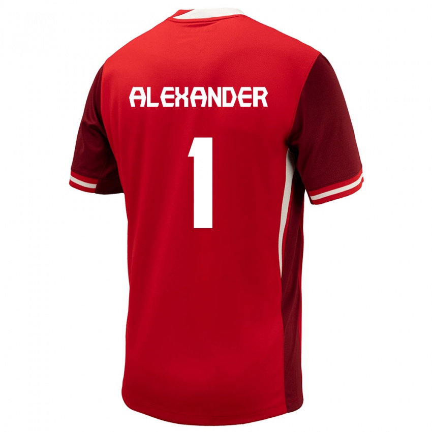 Kinder Kanada Ben Alexander #1 Rot Heimtrikot Trikot 24-26 T-Shirt