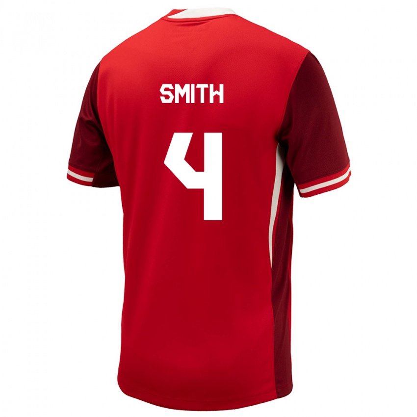 Kinder Kanada Justin Smith #4 Rot Heimtrikot Trikot 24-26 T-Shirt