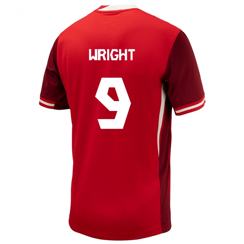 Kinder Kanada Lowell Wright #9 Rot Heimtrikot Trikot 24-26 T-Shirt