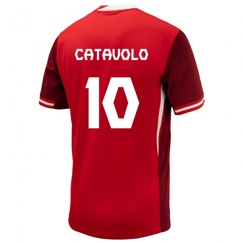 Kinder Kanada Matthew Catavolo #10 Rot Heimtrikot Trikot 24-26 T-Shirt