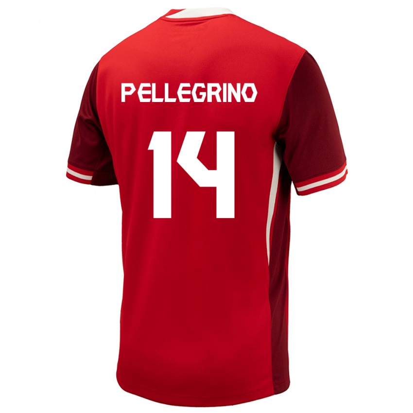 Kinder Kanada Gabriel Pellegrino #14 Rot Heimtrikot Trikot 24-26 T-Shirt