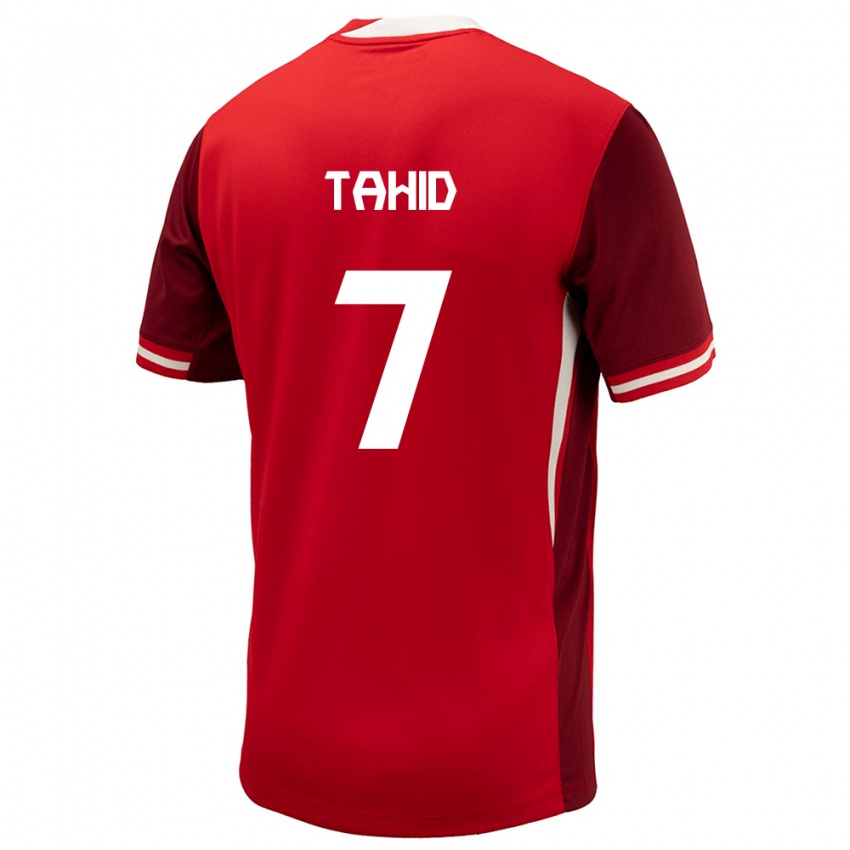 Kinder Kanada Taryck Tahid #7 Rot Heimtrikot Trikot 24-26 T-Shirt