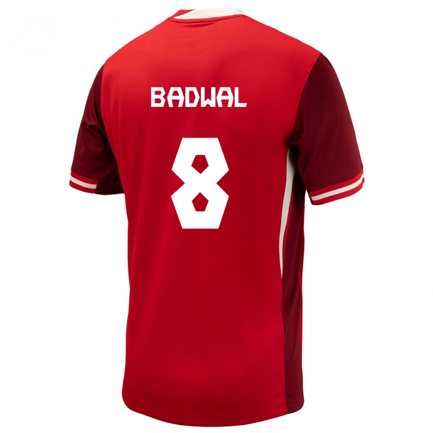 Kinder Kanada Jeevan Badwal #8 Rot Heimtrikot Trikot 24-26 T-Shirt