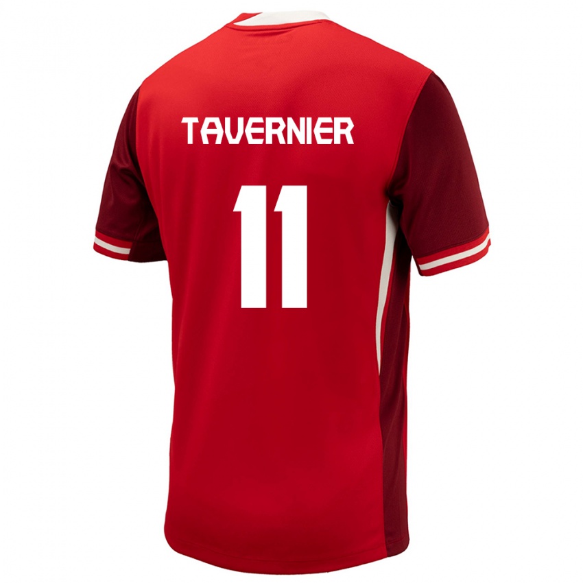 Kinder Kanada Kevaughn Tavernier #11 Rot Heimtrikot Trikot 24-26 T-Shirt
