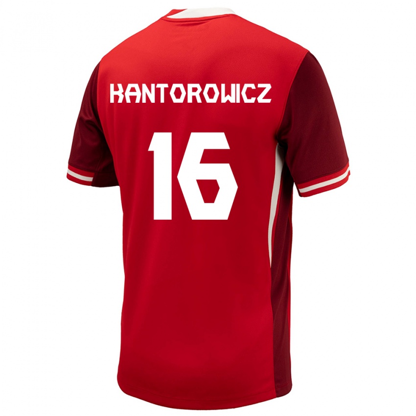 Kinder Kanada Dominic Kantorowicz #16 Rot Heimtrikot Trikot 24-26 T-Shirt